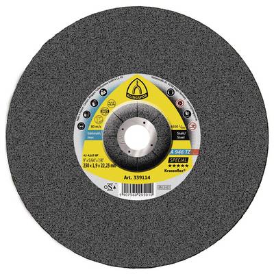 Klingspor A 946 TZ Special 339114 Vágótárcsa, hajlított 230 mm 25 db Acél, Nemesacél-0