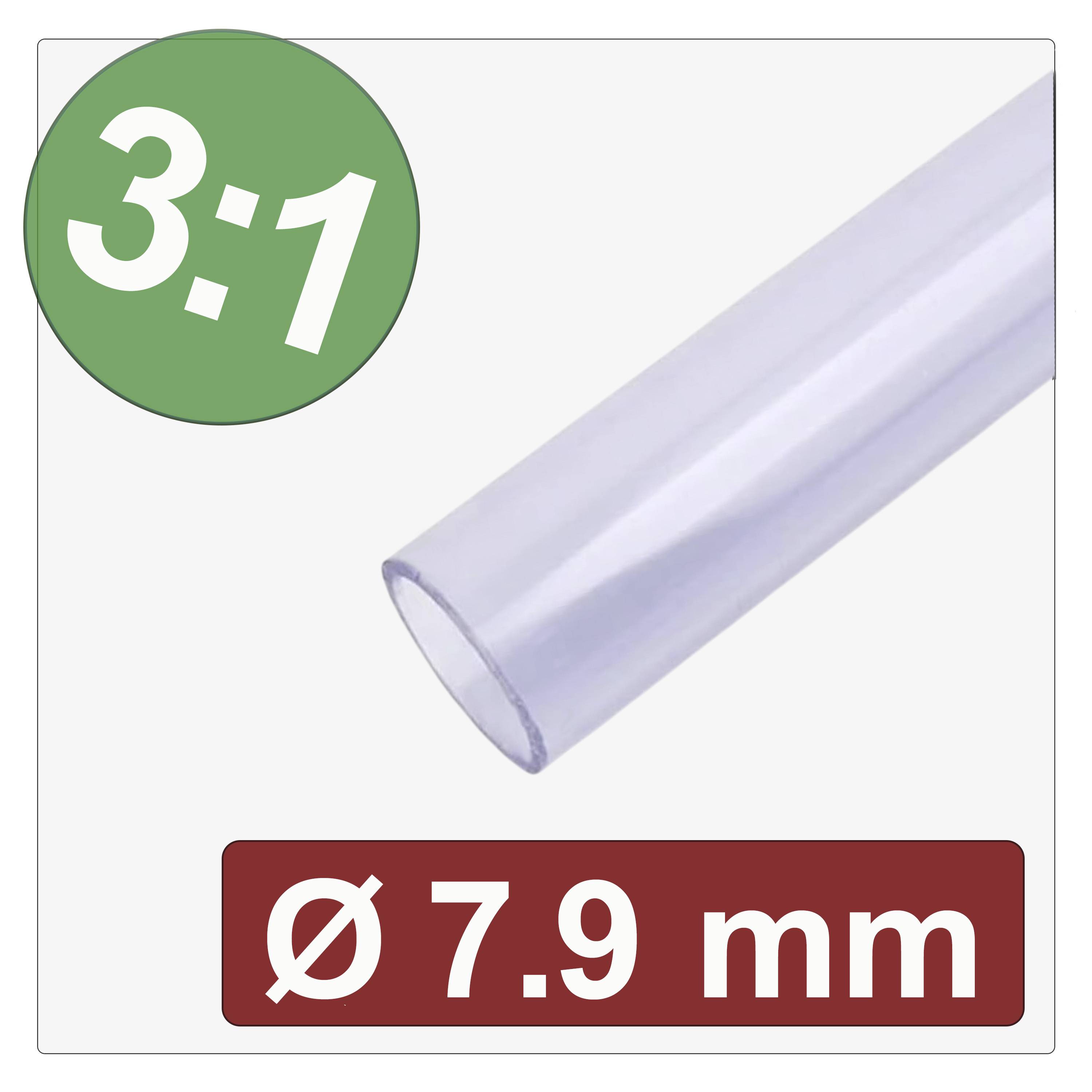 Quadrios 25CA643 Zsugorcső ragasztóval Átlátszó 7.9 mm 2.6 mm Zsugorodási arány:3:1 méteráru