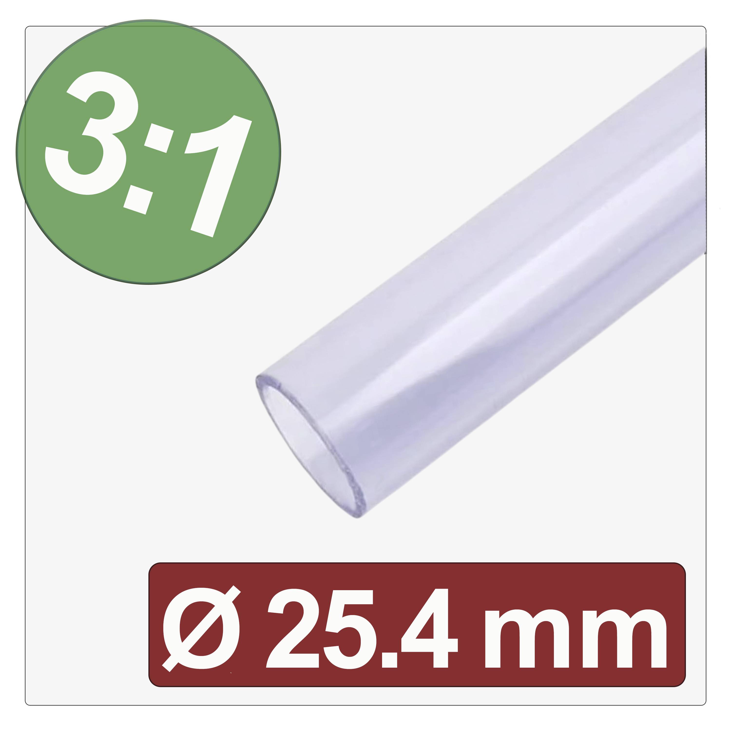 Quadrios 25CA648 Zsugorcső ragasztóval Átlátszó 25.4 mm 8.5 mm Zsugorodási arány:3:1 méteráru