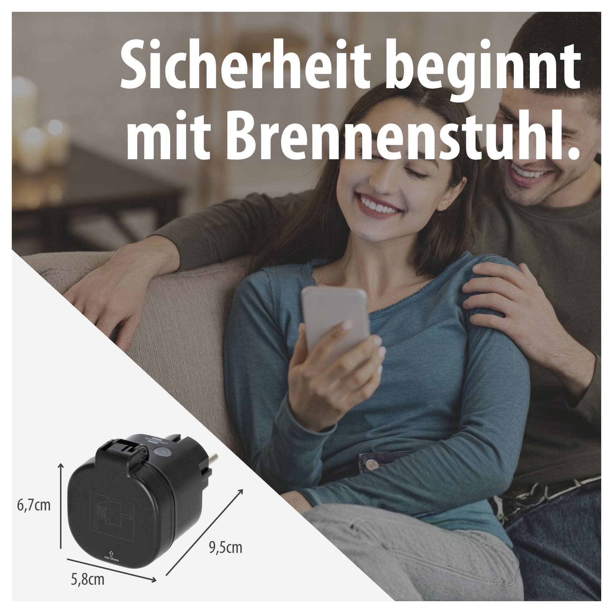Brennenstuhl brennenstuhl®Connect 1294860100 Dugalj Kültér 3680 W-8