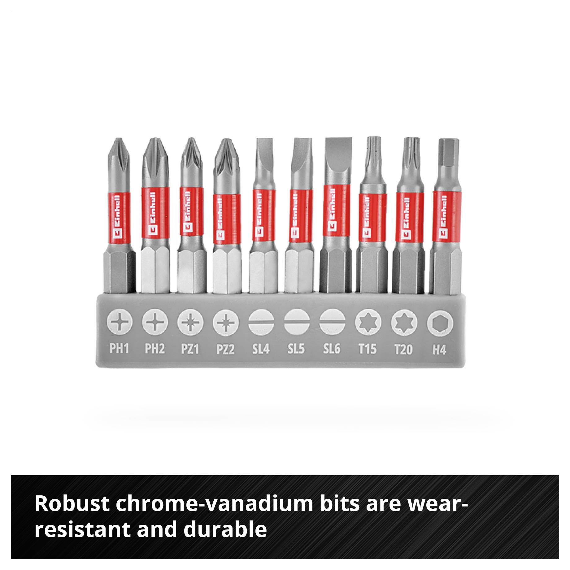 '1/4 Zoll E 6.3 csatlakozás minden kereskedelmi forgalomban kapható akkumulátoros csavarozógépre illik.'