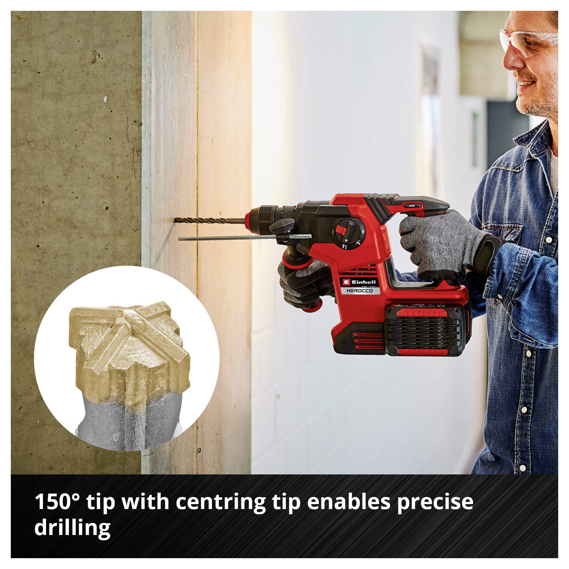 Einhell 265505 40CR acél Beton spirálfúró készlet 5 részes 5 mm, 6 mm, 8 mm, 10 mm SDS-Plus 1 készlet-3