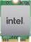 Intel Wi-Fi 6 AX200 kártya, zöld áramköri panellel és ezüst fém burkolattal, amelyen az 'intel' felirat látható, vezeték nélküli csatlakozásra tervezve.