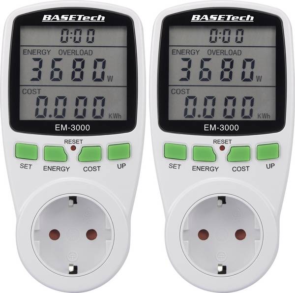 <br>  Basetech<br>  EM-3000<br>  Energiafogyasztás mérő<br>  Költség előrejelzés<br>  2 db<br>