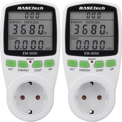 Basetech EM-3000 Energiafogyasztás mérő Költség előrejelzés 2 db-0