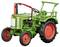 Egy vintage zöld traktor piros kerekekkel, amelynek oldalán a 'Fendt' és a 'Dieselross' felirat látható, egy klasszikus mezőgazdasági modellre utalva.