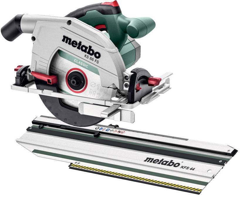 Metabo Set KS 66 FS Kézi körfűrész Vágási mélység max. (90°) 61 mm 1500 W