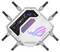 Egy fehér, hatszögletű Wi-Fi router nyolc antennával, jövőbe mutató dizájnnal, digitális kijelzőkön '07' modellszámmal és logó dizájnnal.