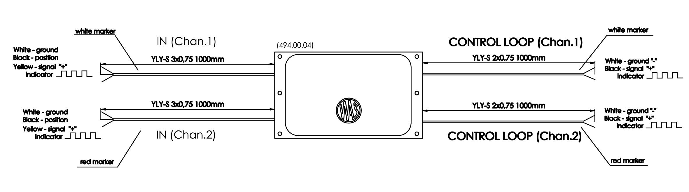 WAS Kábelhossz=1 m Elektromos készlet Nyílt kábelvégek-1