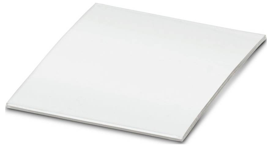 Egy egyszerű fehér kerámia csempe, amely sima, fényes felületét és vékony profilját mutatja.