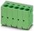 Zöld, négy pozíciós, csatlakoztatható terminálblokk függőleges tűs csatlakozóval, elektromos csatlakoztatásokhoz használt.