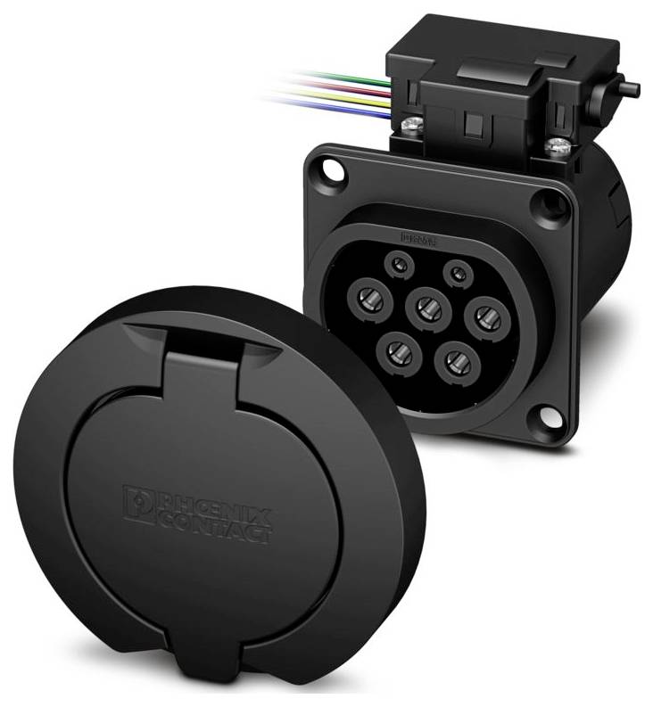Phoenix Contact EV-T2M3SO12-4P-R-B-SET eMobility töltő csatlakozó 2. típus 32 A-0