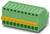 Zöld elektromos klemmasor többszörös sárga csatlakozási nyílással, elektromos telepítésekben történő vezetékhez használt.