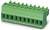 Zöld terminálcsalád-konektor több csatlakozási ponttal, amelyet elektromos vezetékek csatlakoztatásához használnak.
