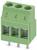 Zöld, három lyukú csatlókapocsblokk számozott '2', '4' és '6' nyílásokkal az elektromos vezetékek csatlakoztatásához.