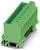 Zöld 8-tüskés sorkapocs csatlakozó fém érintkezőkkel, elektromos vezetékek csatlakoztatásához.