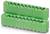 Zöld elektronikus csatlakozó több tüskével, elektromos csatlakozásokhoz használatos.