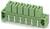 Elektromos csatlakozóblokk több csatlakozóval, zöld burkolattal, elektromos vezetékek csatlakoztatására tervezett elektromos telepítésekben.