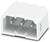 Fehér műanyag csatlakozóház három nyílással, elektromos csatlakozásokhoz használt.