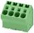 Zöld, öt pozíciós, szögelt, dugaszolható csatlókapocs elektronikus eszközökben lévő elektromos vezetékek csatlakoztatásához.
