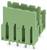 Zöld csatlóleadék többszörös csavaros érintkezőkkel, elektromos csatlakoztatáshoz használt, kompakt és téglalap alakú kivitelű.