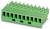 Zöld, 10-pólusú csatlókonnektor vezetékek rögzítéséhez, csavar alapú rögzítéssel az stabilitás biztosítása érdekében és standard távolsággal.