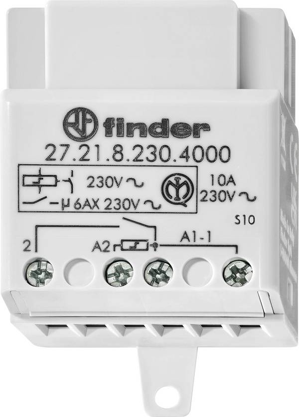 Áramlöket kapcsoló Falba süllyesztett Finder 27.21.8.230.4000 1 záró 230 V/AC 10 2300 VA  1 db
