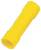 Egy élénksárga hengeres tárgy, valószínűleg egy zsírkréta vagy jelölőeszköz, oldalról ábrázolva egy egyszerű fehér háttér előtt.
