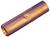 Egy réz kötőelem, amelyet elektromos vezetékek összekötésére használnak, hengeres alakú, hosszanti irányban dombornyomott varrattal.