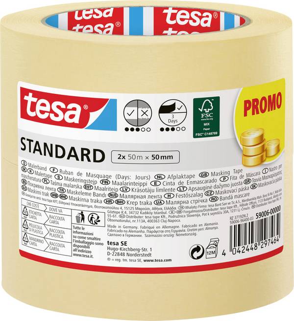 tesa  59006-00000-01 Festő védőszalag   (H x Sz) 50 m x 50 mm 1 db