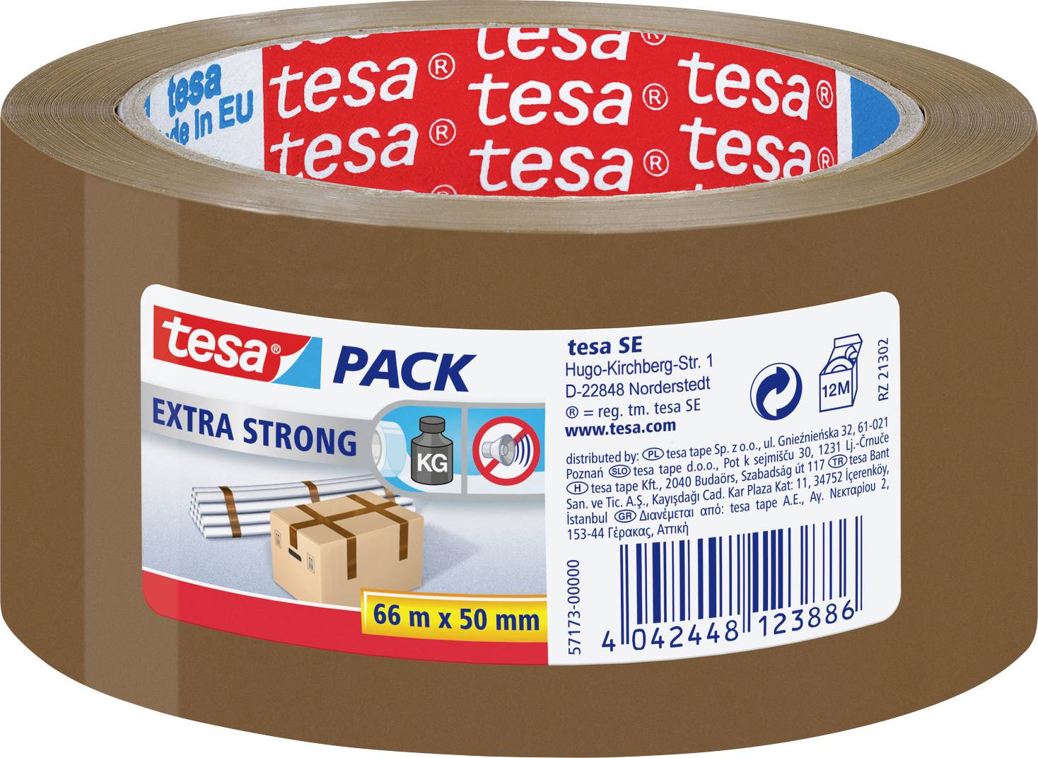 tesa 57173-00000-04 Ragasztószalag tesapack® Zergeszínű (H x Sz) 66 m x 50 mm 1 db