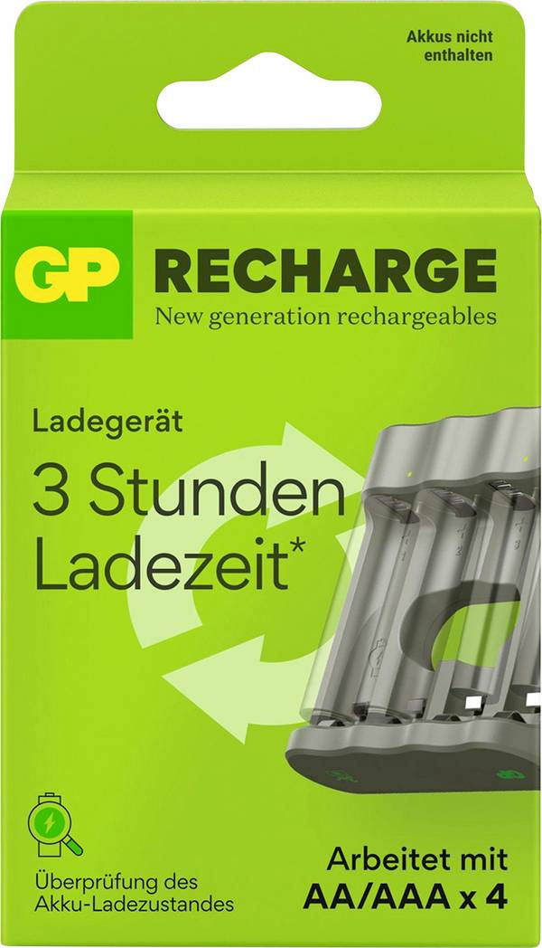 GP Akku Ladegerät USB Hengeres akku töltő  Ceruza (AA), Mikro (AAA)