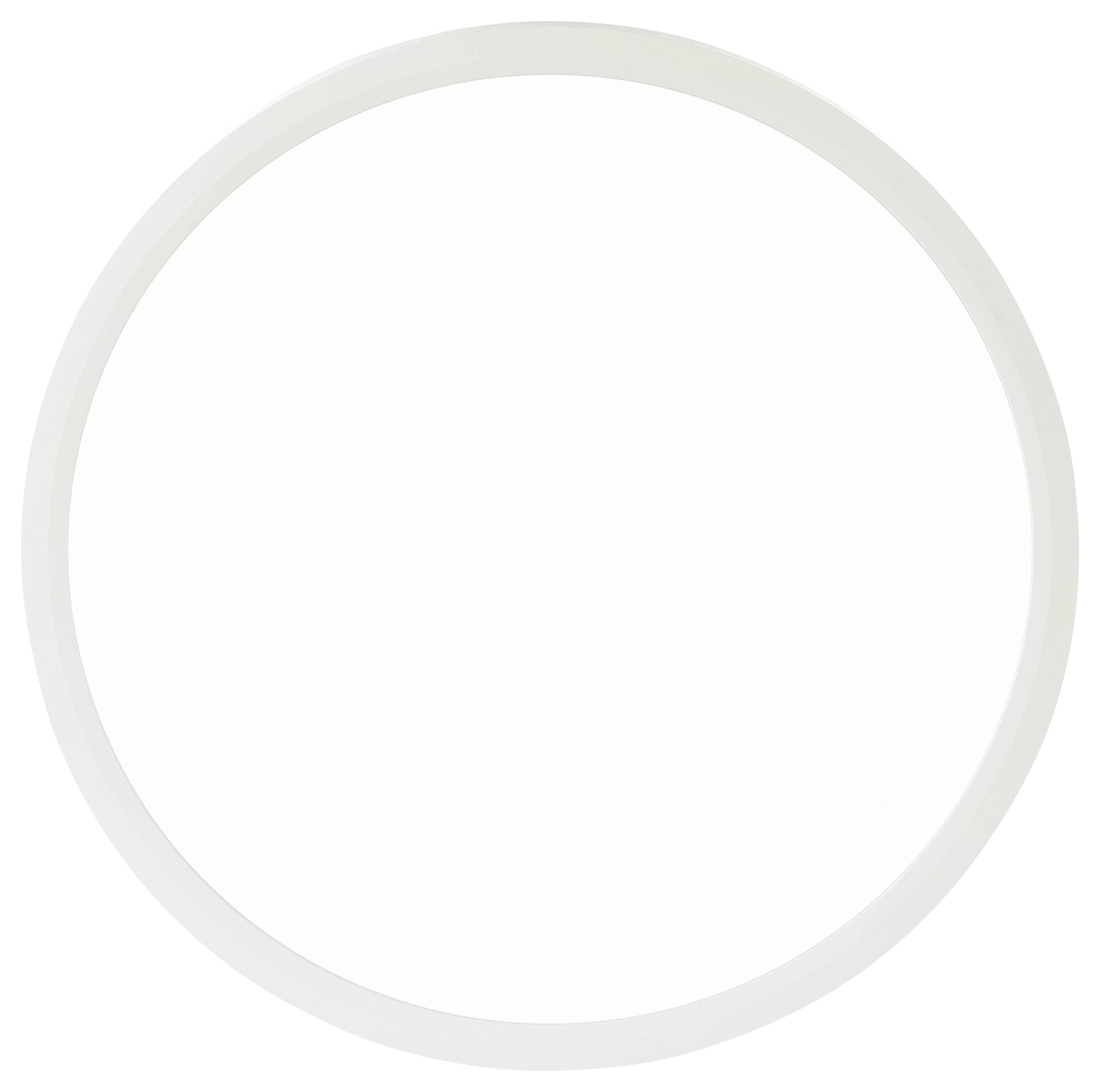 Egy sima, fehér körkörös felület világosszürke szegéllyel, amely egy minimalista órára vagy egy egyszerű kerek tányérra emlékeztet.