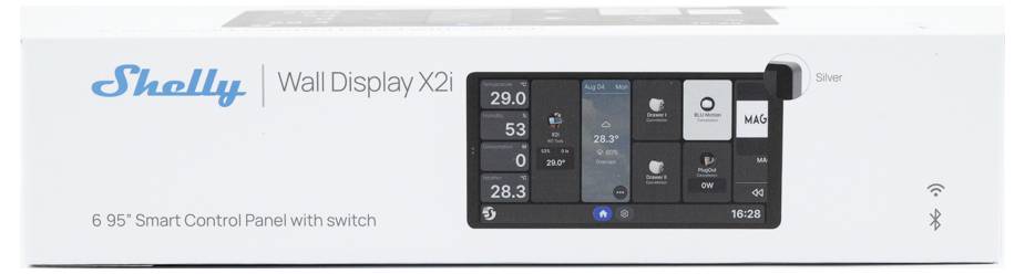 Shelly Wall Display X2i Silver Shelly Fali érintőkijelző Wi-Fi, Bluetooth-14