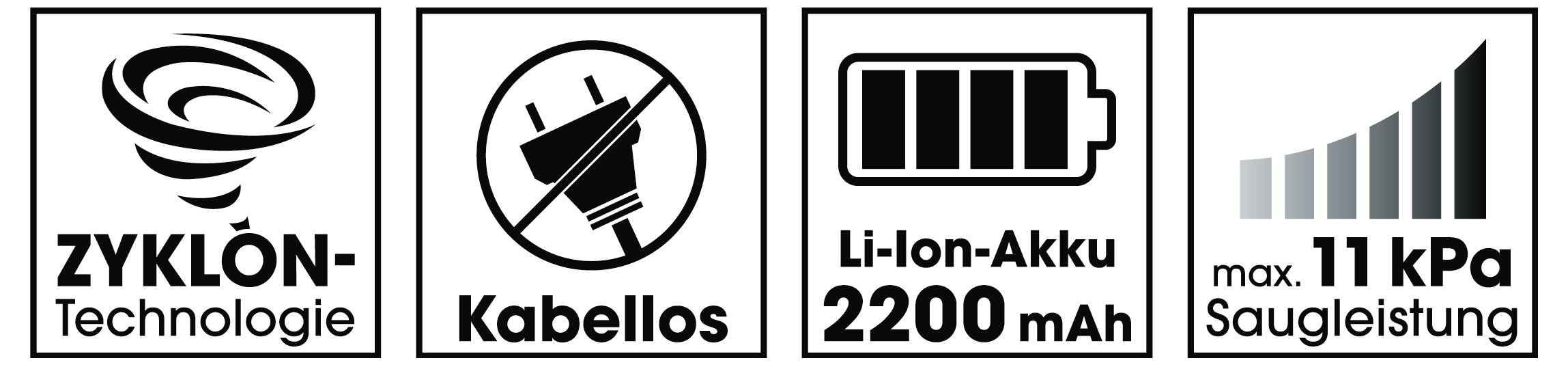 CleanMaxx 16383 Akkus Zyklon porszívó 14.8 V 150 W Ciklon technika, Akkuval-9