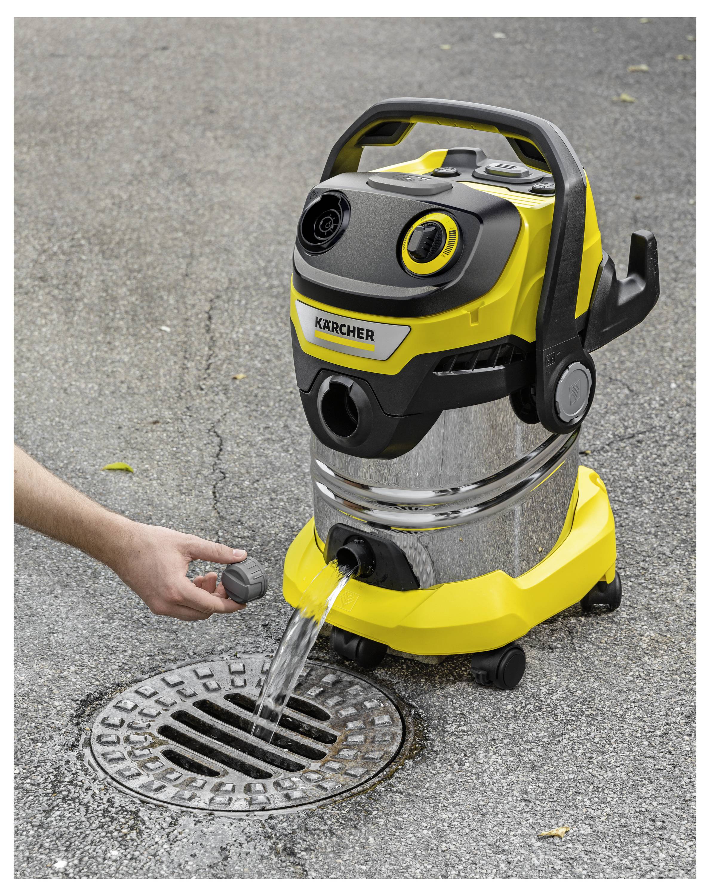Kärcher Home & Garden WD 5 Control S 25/5/22 1.628-384.0 Nedves-/száraz porszívó 1200 W 25 l Félautomata szűrő tisztítás-5