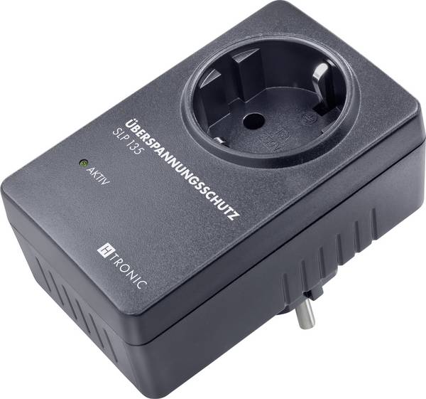 H-Tronic 1114790 Túlfeszültség ellen védő köztes dugalj    Fekete