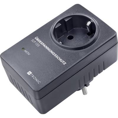 H-Tronic 1114790 Túlfeszültség ellen védő köztes dugalj Fekete-0