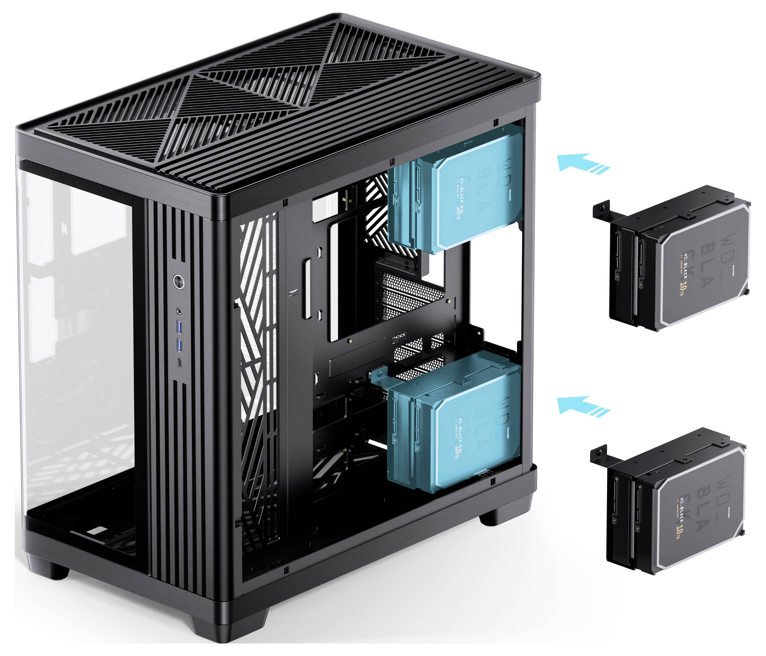 # Egy számítógépes ventilátor RGB megvilágítással, amely sárga, zöld és kék gradienst jelenít meg. A központi hub felirata: "Lehetőségek Erőforrása."