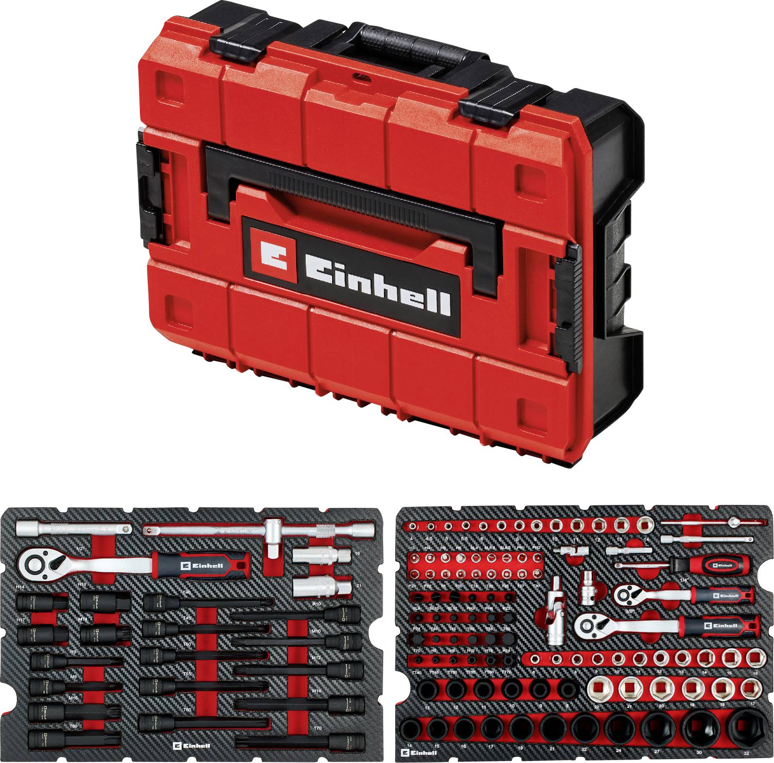 Einhell 121-tlg. Werkzeugkoffer Automotive 370515 Szerszámos hordtáska, tartalommal