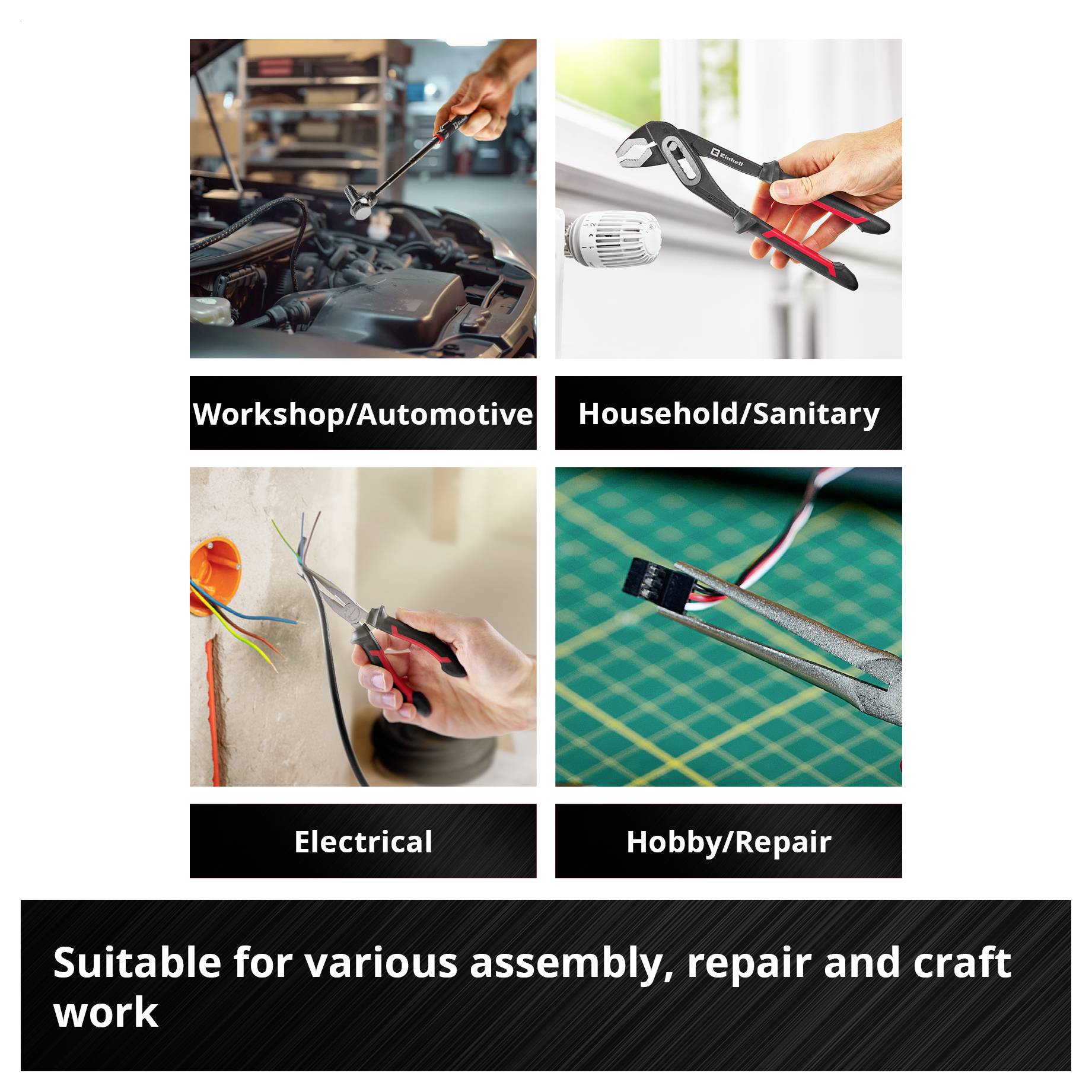 Einhell Zangen-Set 9-tlg.Einleger Pad 370522 Betét-9