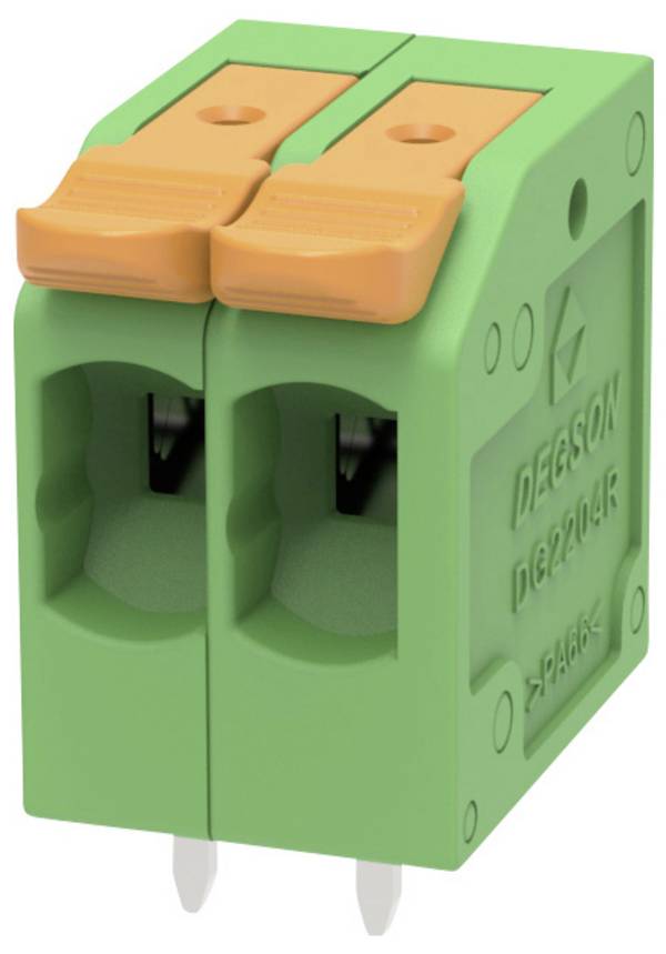 Degson DG2204R-5.0-02P-14-100Z(H)  Kapocstömb hajlékony: 0.2-4 mm² merev: 0.2-4 mm² Pólusszám: 2 1 db Zöld