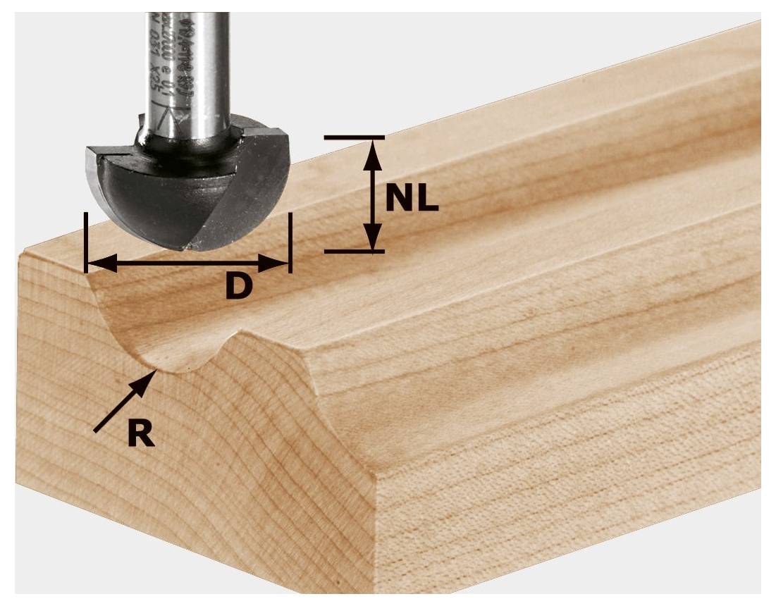 Festool 490987 Vápamaró Hossz 44 mm Átmérő 25.40 mm Munkahossz 14 mm Szár átmérő 8 mm