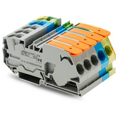 WAGO 2116-1201/605-038 Fő elosztó készlet Húzórugós csatlakozó Narancs 1 db-0