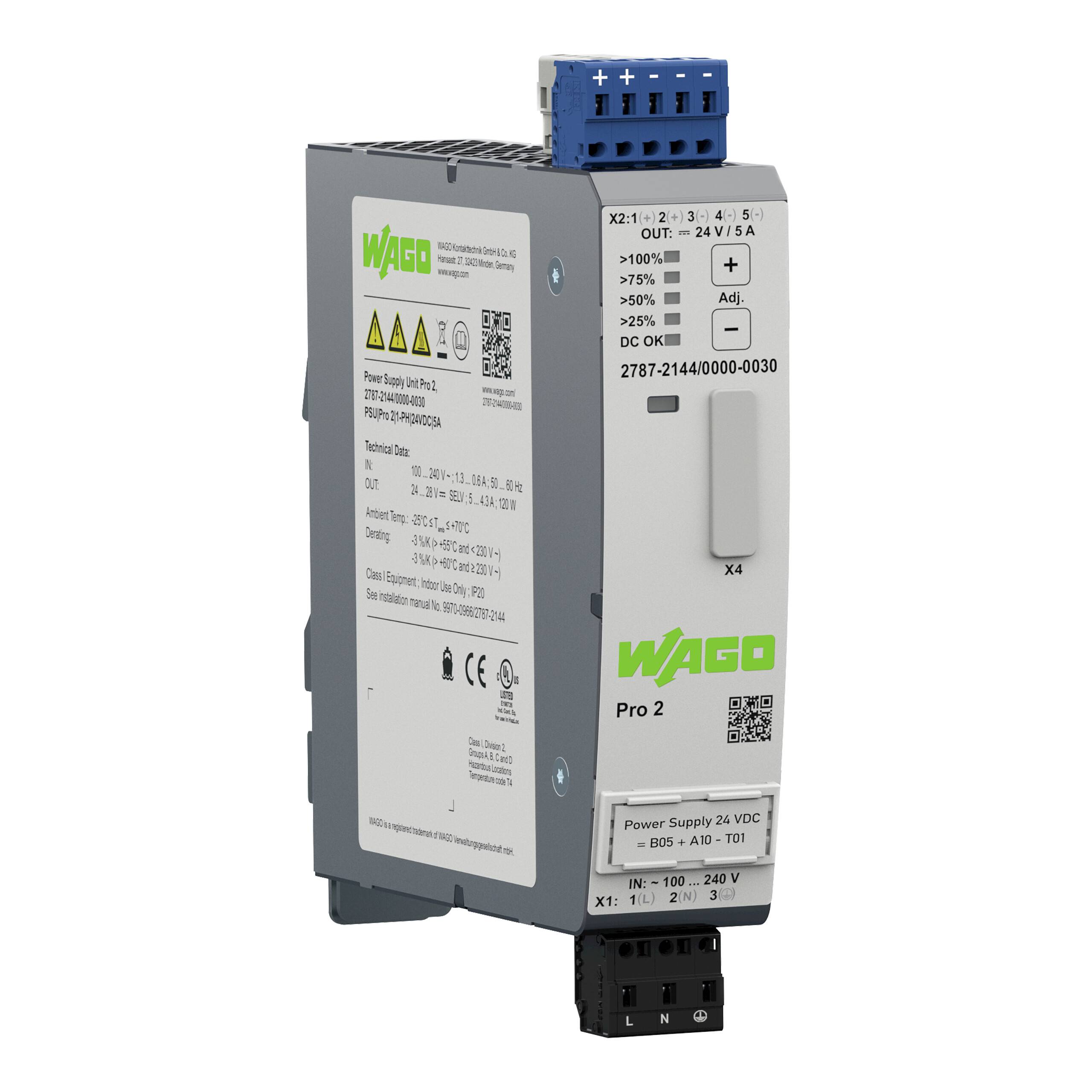 WAGO 2787-2144/000-030 Tápfeszültség Tartalom, tartalmi egységek rendelésenként 1 db-0