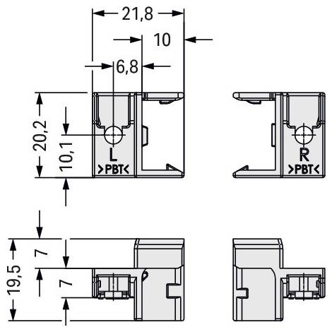 WAGO 832-300 Szerelési anyag 20 db-2