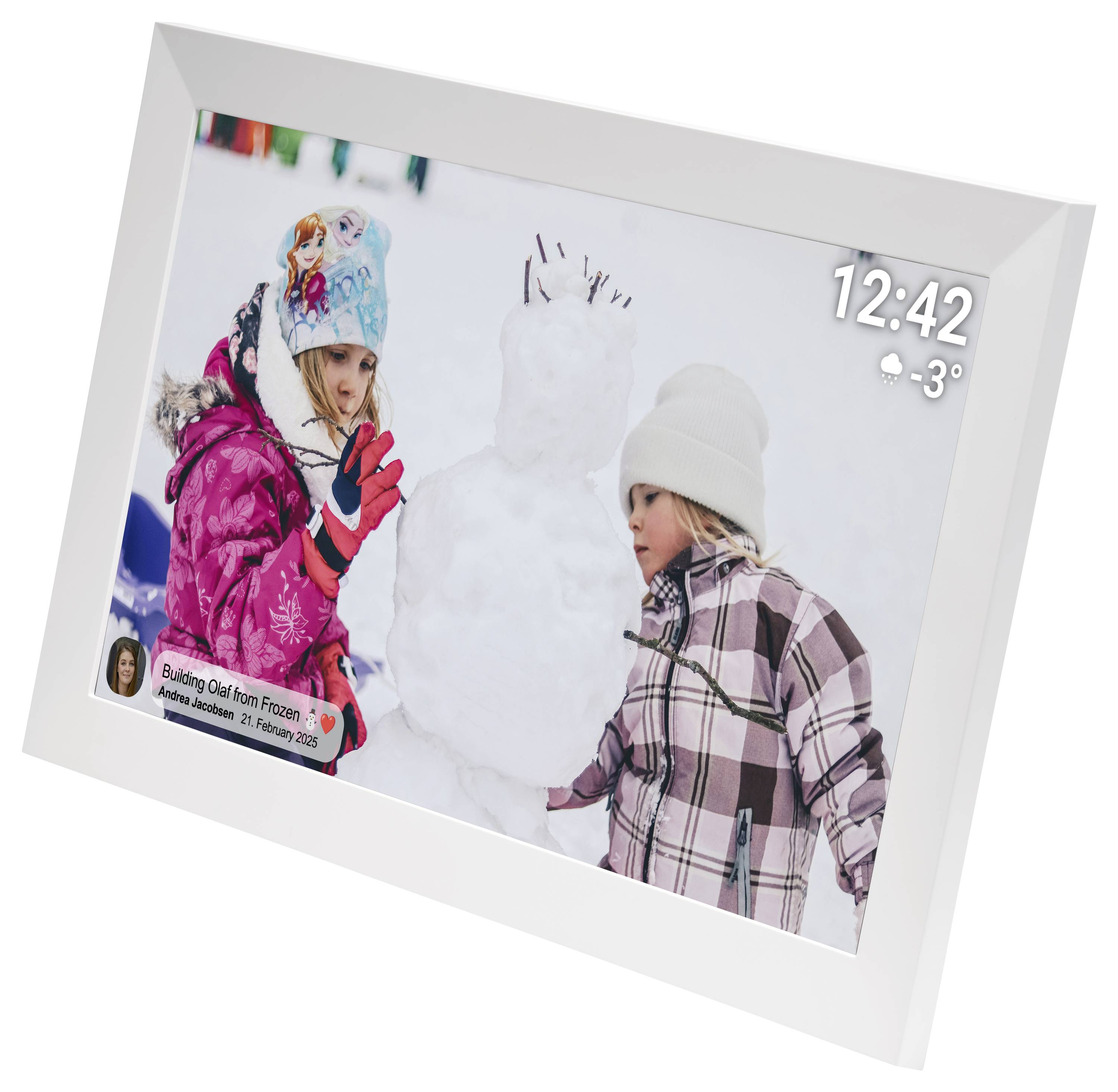 Denver PFF-1504W Digitális képkeret 39.6 cm 15.6 coll EEK: B (A - G) 1920 x 1080 Pixel 32 GB Fehér-1