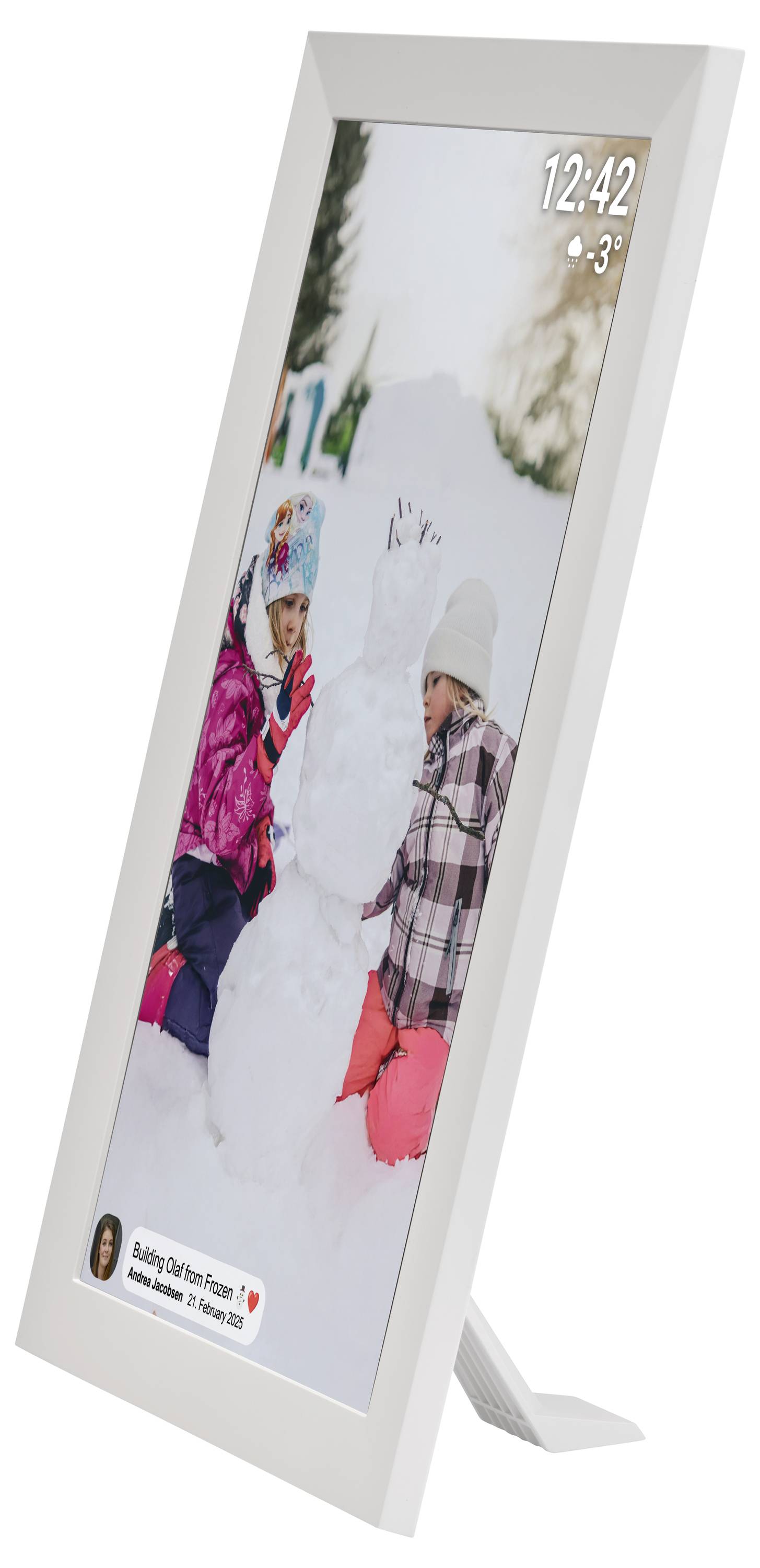 Denver PFF-1504W Digitális képkeret 39.6 cm 15.6 coll EEK: B (A - G) 1920 x 1080 Pixel 32 GB Fehér-2