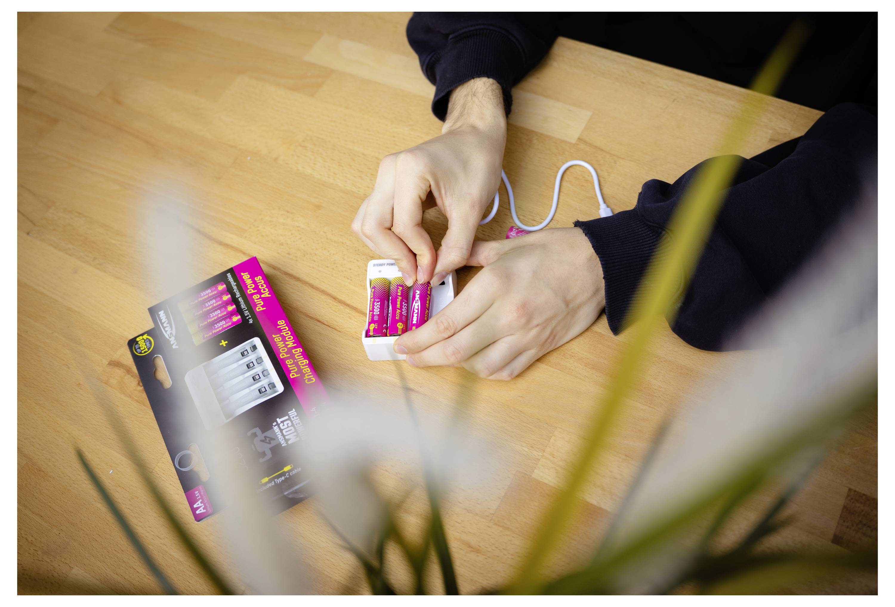 Ansmann Pure Power Set 4× Mignon AA Akkus und Lademodul Ceruzaakku NiMH 3250 mAh 1.5 V 1 db-6