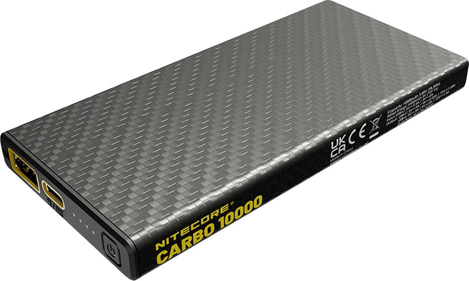 NiteCore Powerbank 10000 mAh Quick Charge Lítiumion USB-C® Szürke állapotjelző